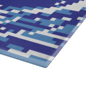 Pixel Tsunami Blue met 8 bits Pixel Art Snijplank (Hoek)