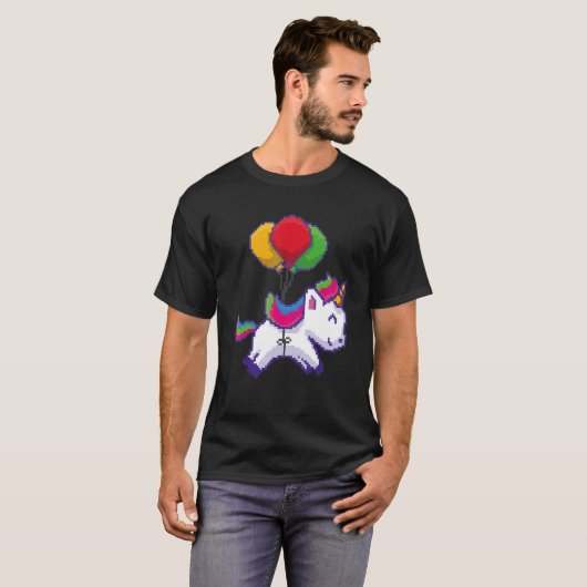 Pixel Unicorn T-shirt (Voorkant volledig)