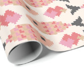 Pixel Vis en Hartjes Patroon Cadeaupapier (Rol Hoek)