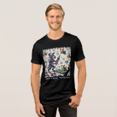Pixel Vrienden: Mecha Dog (Man Tshirt)(FunnyTshirt Tri-Blend Shirt (Voorkant volledig)