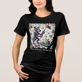 Pixel Vrienden: Mecha Hond (Robot Dog) (Vrouw Tshi Tri-Blend Shirt