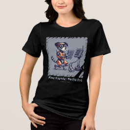 Pixel Vrienden: Mecha Hond (Robot Dog) (vrouwen sh Tri-Blend Shirt