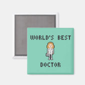 Pixel Vrouw Doctor Magnet (Voorkant / Achterkant)