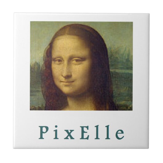 Pixel vrouw tegeltje (Voorkant)