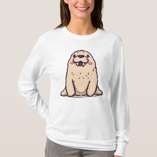 Pixel Walrus T-shirt (Voorkant)