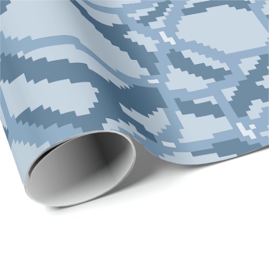Pixel Water Ripple Pattern Cadeaupapier (Rol Hoek)