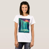 pixel waterfall t-shirt (Voorkant volledig)
