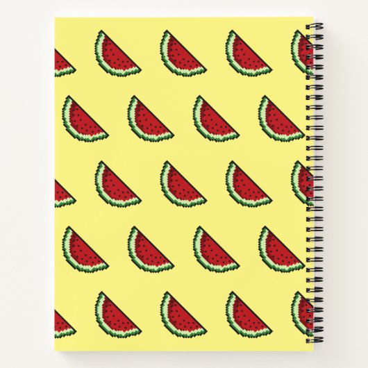 Pixel Watermeloen Patroon Notitieboek (Achterkant)