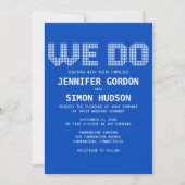 Pixel 'We Do' Huwelijksuitnodiging Kaart (Voorkant)