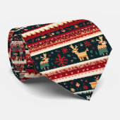 Pixel-Weihnachtssweater Stropdas (Opgerold)