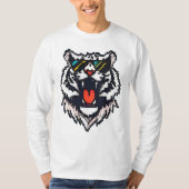 Pixel White Tiger T-shirt (Voorkant)