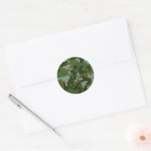 Pixel Woodland Camouflage patroon Ronde Sticker (Envelop)