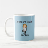 Pixel World's Best Doctor - Vrouw versie - Mok (Links)