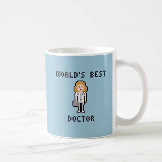 Pixel World's Best Doctor - Vrouw versie - Mok (Rechts)