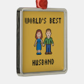 Pixel World's Best Husband Ornament (Rechts)