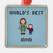 Pixel World's Best Mam Ornament (Voorkant)