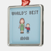 Pixel World's Best Mam Ornament (Links)