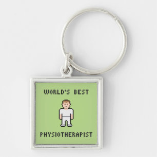 Pixel World's Best Physiotherapist Sleutelhanger
