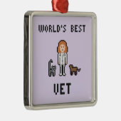 Pixel World's Best Vrouw Vet Ornament (Rechts)