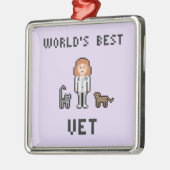 Pixel World's Best Vrouw Vet Ornament (Links)