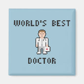 Pixel World's Beste Doctor Magneet (Voorkant)