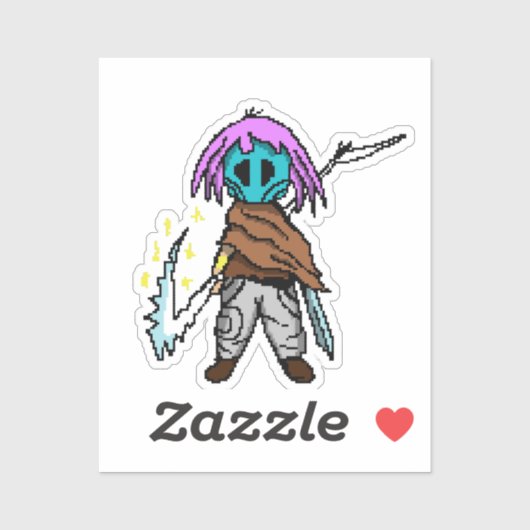 Pixel Wraak: Heldin van de Wasteland Sticker (Vel)