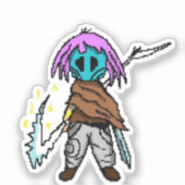 Pixel Wraak: Heldin van de Wasteland Sticker (Voorkant)