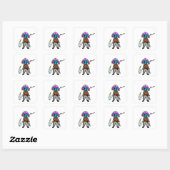 Pixel Wraak: Heldin van de Wasteland Vierkante Sticker (Vel)
