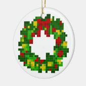 Pixel Wreath Keramisch Ornament (Links)