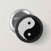 Pixel Yinyang Button (Voorkant /achterkant)