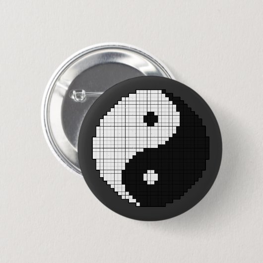 Pixel Yinyang Button (Voorkant /achterkant)