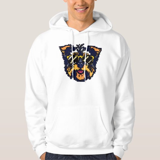 Pixel Yorkie Delight Hoodie (Voorkant)