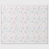 Pixel Zeepbellen Patroon Cadeaupapier (Vlak)
