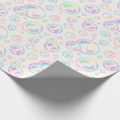 Pixel Zeepbellen Patroon Cadeaupapier (Hoek)