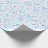 Pixel Zeepbellen Patroon Cadeaupapier (Hoek)