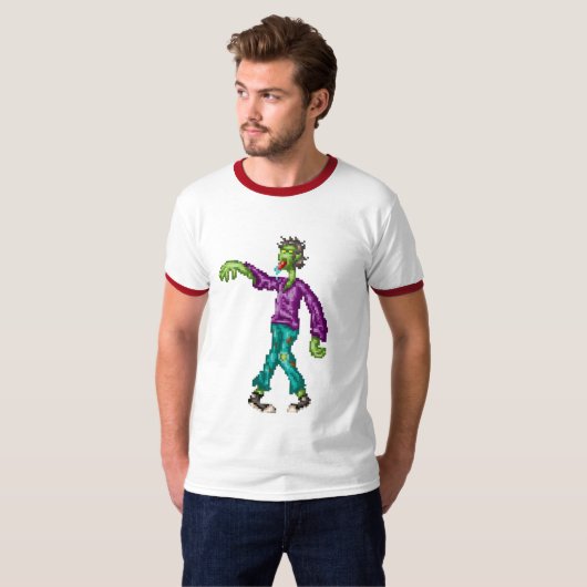 Pixel Zombie T-shirt (Voorkant volledig)