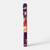 Pixel Zonsondergang Stad iPhone 15 Case (Linkerkant)