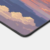 Pixel zonsondergang tussen de bergen bureaumat (Hoek)