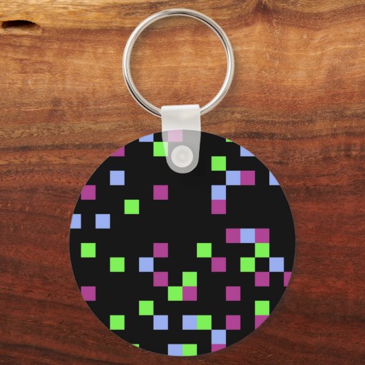 pixel zwart sleutelhanger (Voorkant)