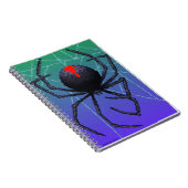 Pixel zwarte weduwe spin notitieboek (Rechterzijde)