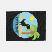 Pixelachtige dinosaurus vakantie tech enthousiaste fleece deken (Voorkant (Horizontaal))