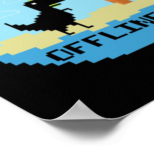 Pixelachtige Dinosaurus Vakantie Tech Enthousiaste Poster (Hoek)