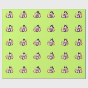 Pixelachtige Kleurrijke Kittens Cadeaupapier