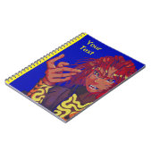 Pixelart, girl changing notitieboek (Linkerzijde)