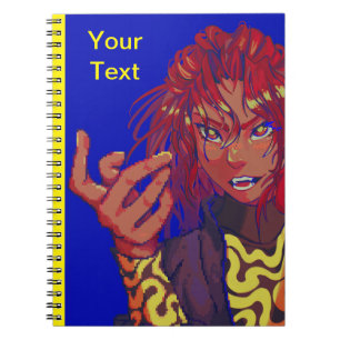 Pixelart, girl changing notitieboek