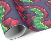 Pixelart, Pixel Art dragon Cadeaupapier (Rol Hoek)