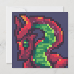 Pixelart, Pixel Art, dragon Kaart