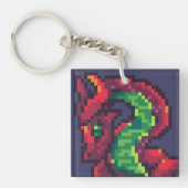 Pixelart, Pixel Art, dragon Sleutelhanger (voorkant)