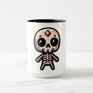 Pixelart-skelet Mok