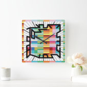 PIXELAT chained numbers by Masanser Vierkante Klok (Huis)